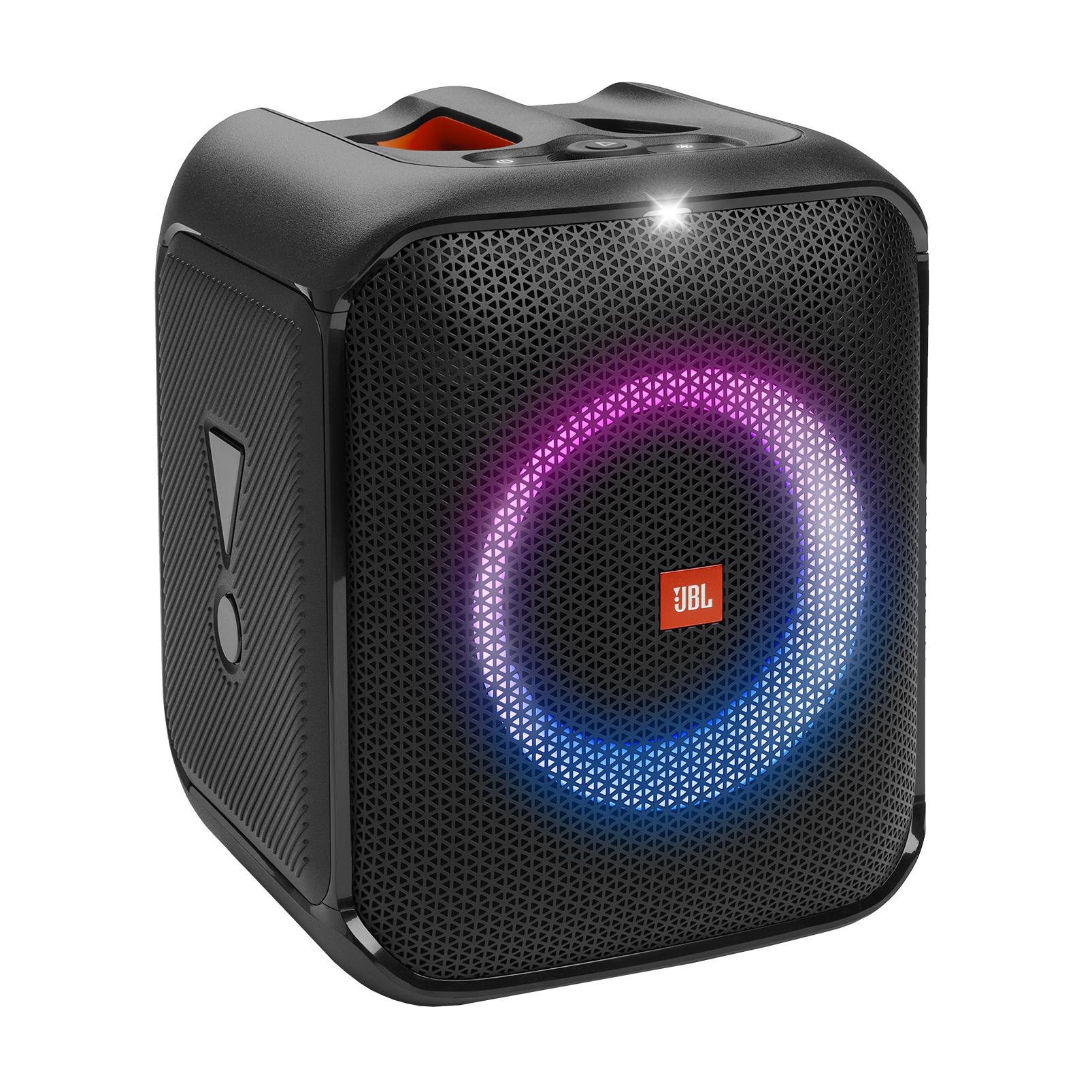 JBL Partybox Encore Essential, Portable party speaker with powerful 100W sound, built-in dynamic light show, and splash proof design.