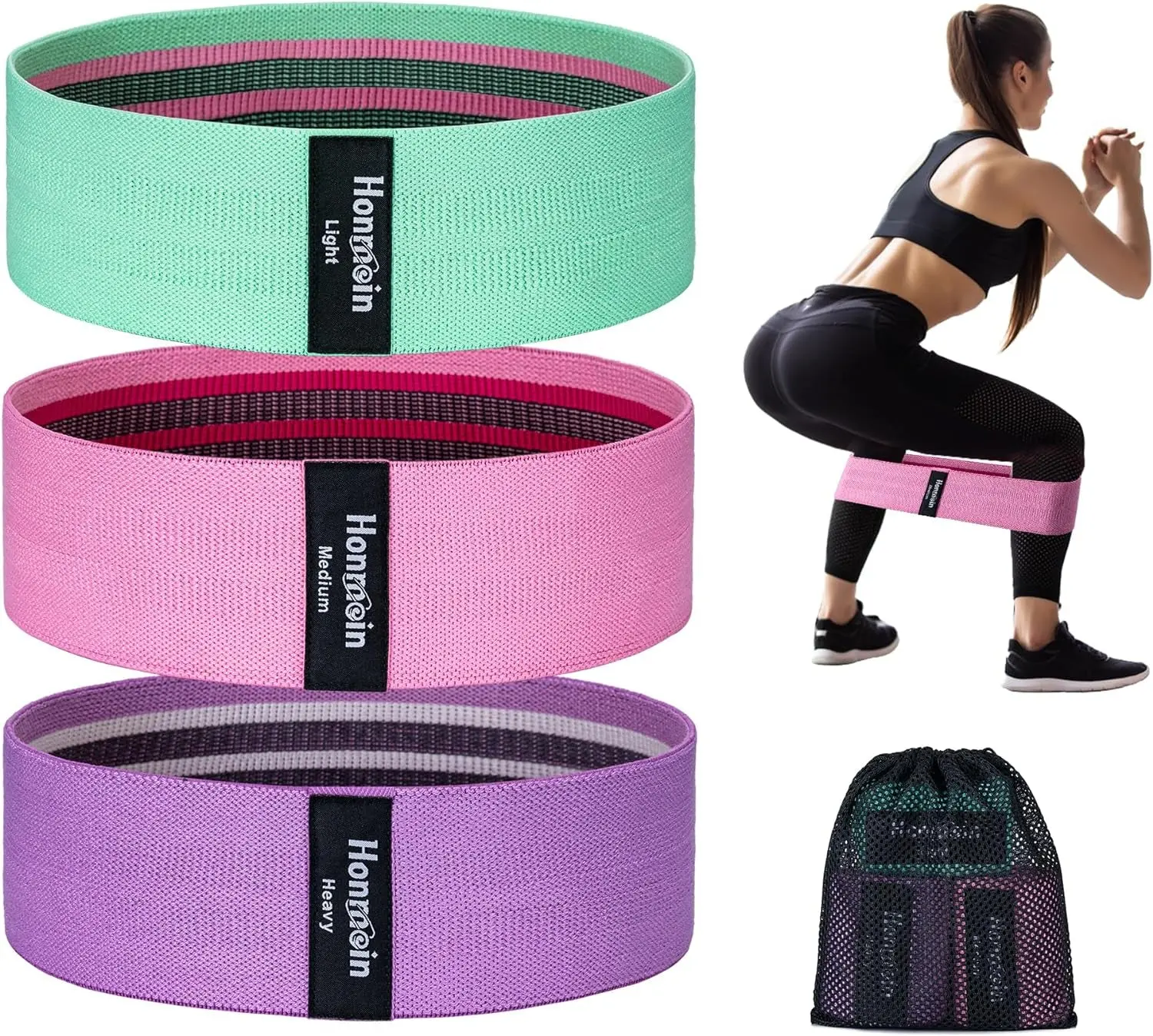 Fye Resistance Bands Trio for Home Fitness, Gym, Yoga, Pilates etc.