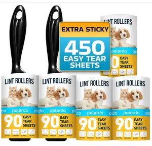 for Pet Hair, Sticky, Remover for Couch, Clothes Furniture and Carpet. Dog Hair Remover Cat Hair, Animal Fur, Fuzz. 5 Large Lint Rollers