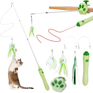 3-in-1 Retractable  Wand  for Indoor Cats Interactive   Toys
