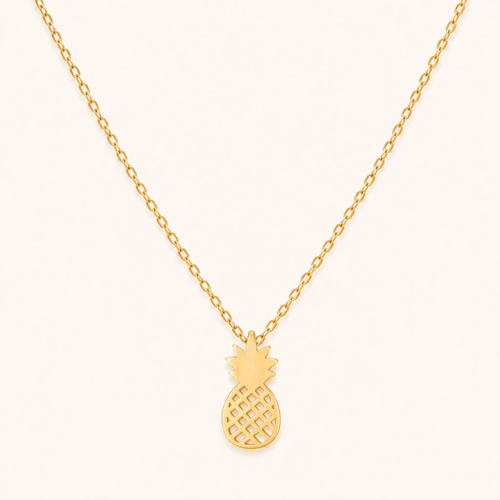 Pineapple Gold Plated Necklace for Women, 18k Gold Dipped Pineapple Pendant Necklace, Minimalist Tropical Jewelry, Gold Necklace, Fashion Pendant Necklace, Summer Dainty Jewelry, Vacation Jewelry, Beach Vacation Accessory, Beach Gift, Dainty Gold Jewelry