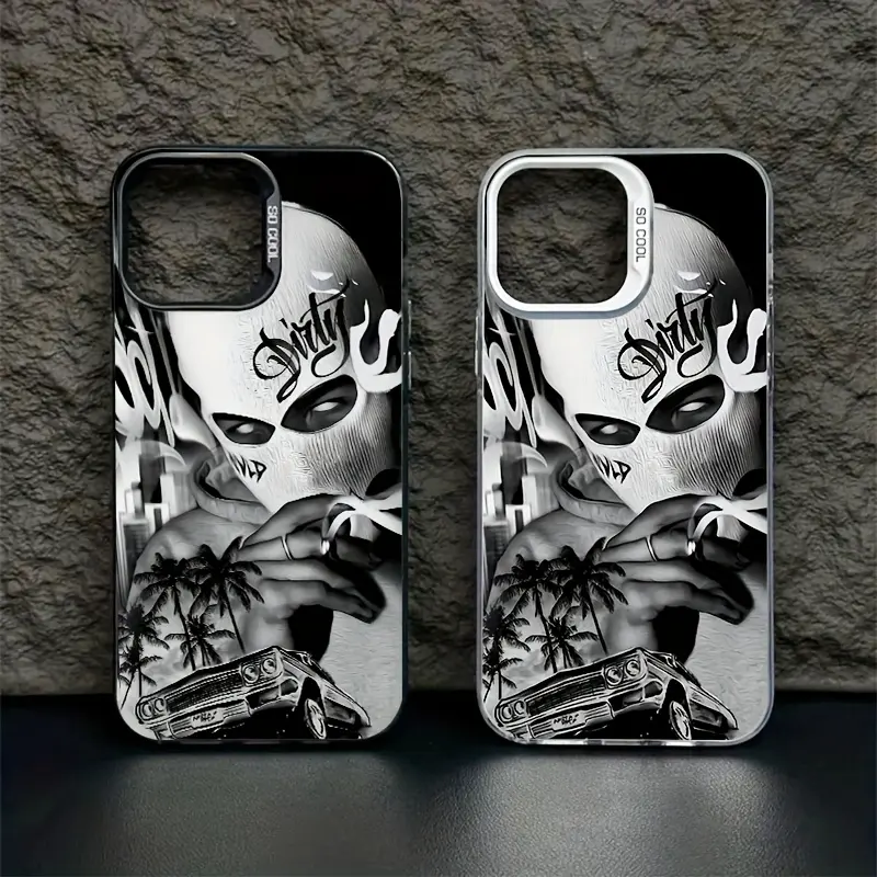 Fashionable white head cover design, IMD laser phone case, suitable for iPhone 16 Pro Max/16 Plus/16 Pro/16/15/14/13/12/11, Samsung Galaxy S22/S23/S24 Plus Ultra FE, shockproof, anti-slip and a great choice as a gift.
