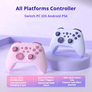 ShanWan Full Platform Support (Switch/PC/iOS/Android/PS4)｜Tri-Mode Hall Effect Elite Controller, Dual 1K Polling Sticks + Hall Triggers, Gyro, App Customization
