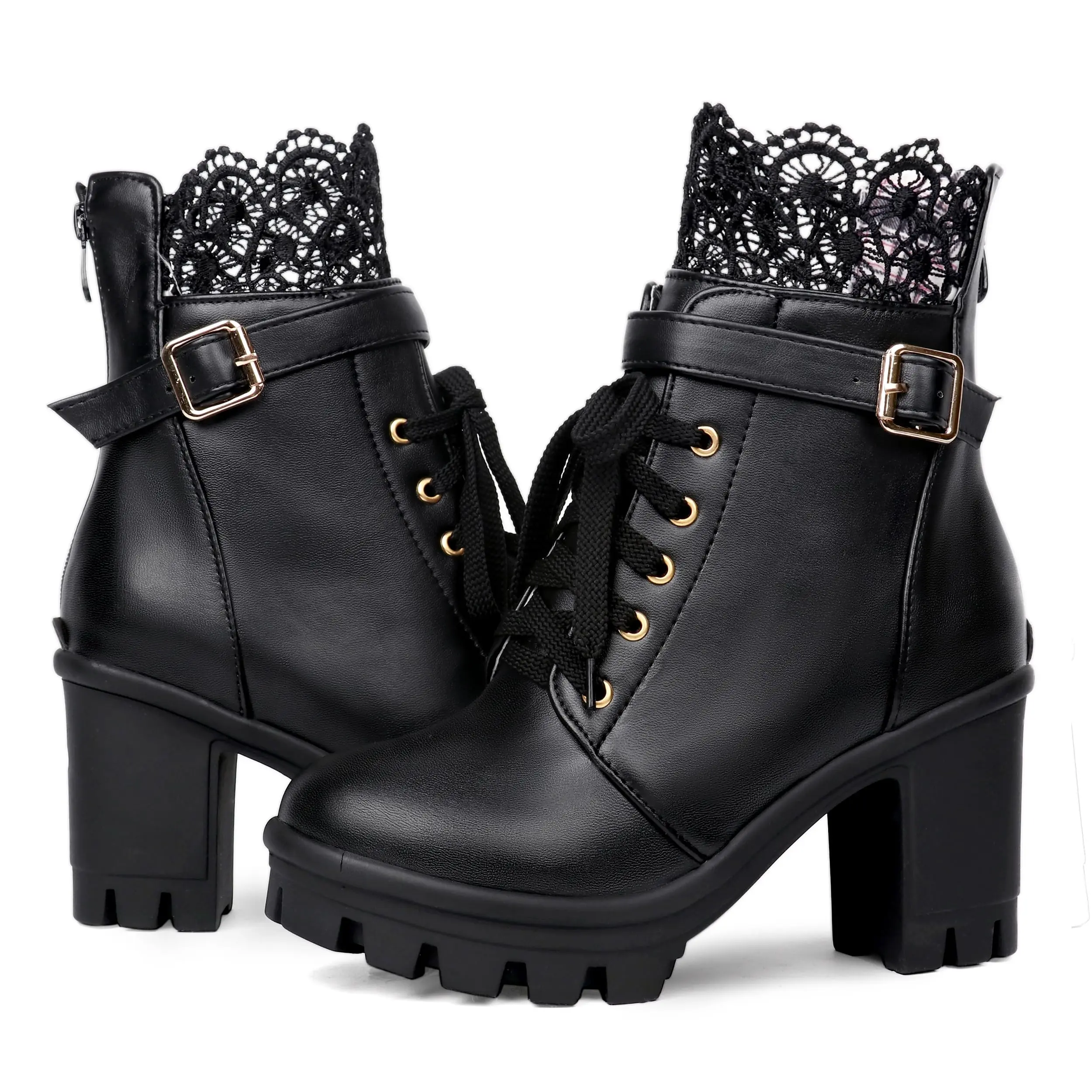 Goth Platform Boots Combat Boots Chunky Heel Ankle Booties for Women Punk Buckle Gothic Boot with Zipper Lace Up Dress Shoes Black/White - TikTok Shop Goth Platform Boots Combat Boots Chunky Heel Ankle Booties for Women Punk Buckle Gothic Boot with Zipper Lace Up Dress Shoes Black/White - TikTok Shop