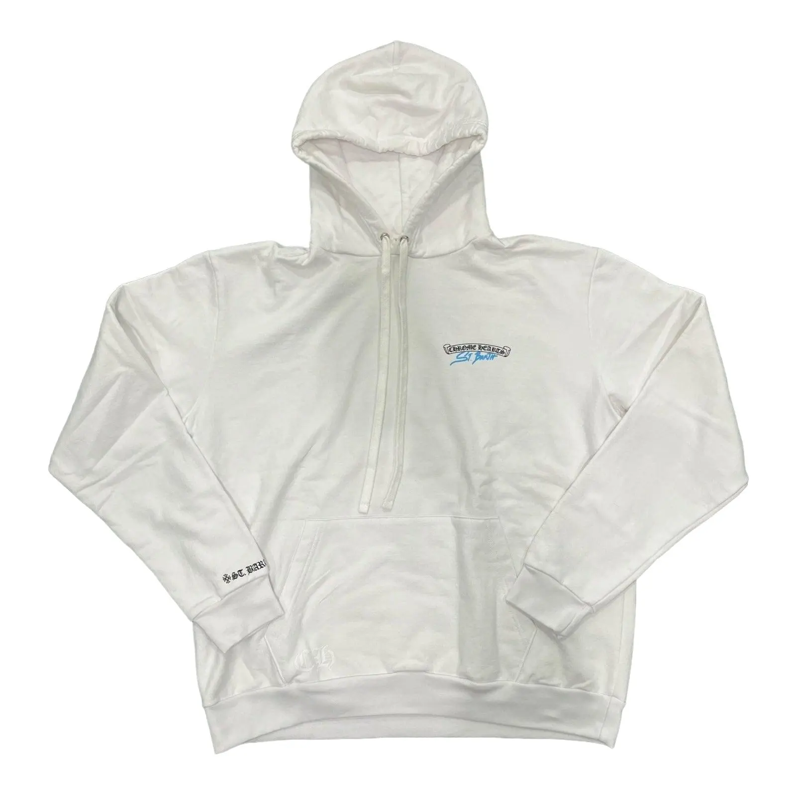 Men's Original Chrome Hearts St. Barth Horseshoe Pullover Hoodie - White Menswear Top, Brand New & Original, 100% Authenticity Guaranteed, Clothes, Long Sleeve, Sweatshirts, Casual, Unisex Sizing, Plain, Sporty Hoodies & Sweatshirts