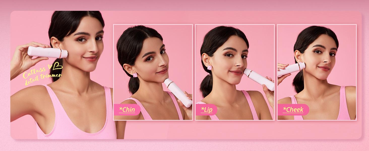 VG VOGCREST Electric Bikini Trimmer & Facial Hair Shaver - IPX7 Waterproof Hair Remover for Women - Comfort