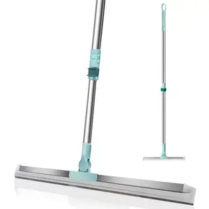 Universal Magic Broom, Suitable for Floor and Glass, Rubber Squeegee Broom, High Absorption Silicone Brush, Easy to Dry and Clean, Suitable for Kitchen, Bathroom, and Living Room, Lightweight and Effort-saving, Dual-use for Dry and Wet