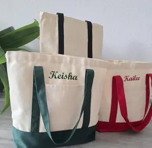 Custom Tote Bag, Bridesmaid Gifts Tote Bag, Embroidered Canvas with Initials, Bridal Shower, Personalized Gifts, Bachelorette Gifts