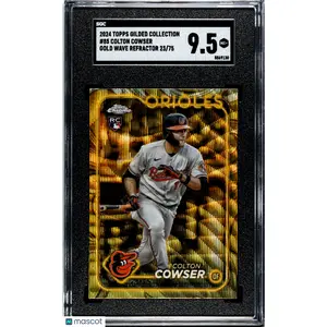 2024 Topps Gilded Collection Colton Cowser #85 Gold Wave Refractor SGC 9.5
