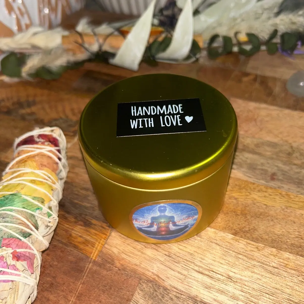 Speak Joy Organic Soy Lapis Lazuli Crystal Intention Reiki Candle