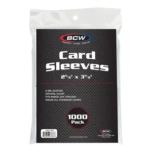 BCW 1000 Standard Penny Sleeves 2 Mil 2-5/8 x 3-5/8 Card Protectors