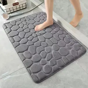 Stone Bath Mat Diatomaceous Earth Shower Mat Non-Slip Super Absorbent Diatomite Stone Mats for Bathroom Floor Quick-Drying Easy to Clean (50*80cm Light camel/Dark gray/Light gray/Black)Suitable forkitchens, bathrooms, bedrooms,Bathroom mat