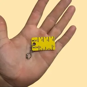 Mini 1-Inch Ruler Keychain | Pocket Size Measuring Tool | Cute & Functional EDC Gadget