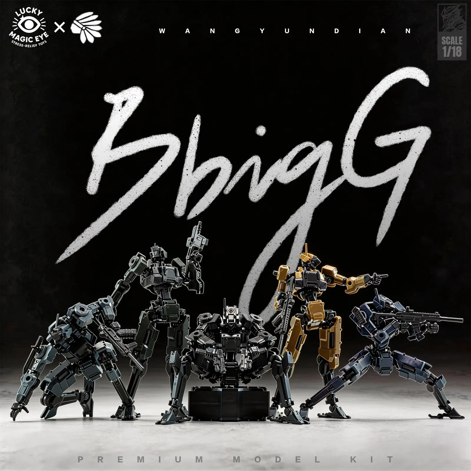 2-Pack 1/18 Scale Sci-Fi Mecha Action Figure Set, High-Mobility Robot Model Kit, 3mm Universal Upgrade Interface, DIY Assembly, Collector's Gift, Figurines for Collectors, Figurines Collectibles