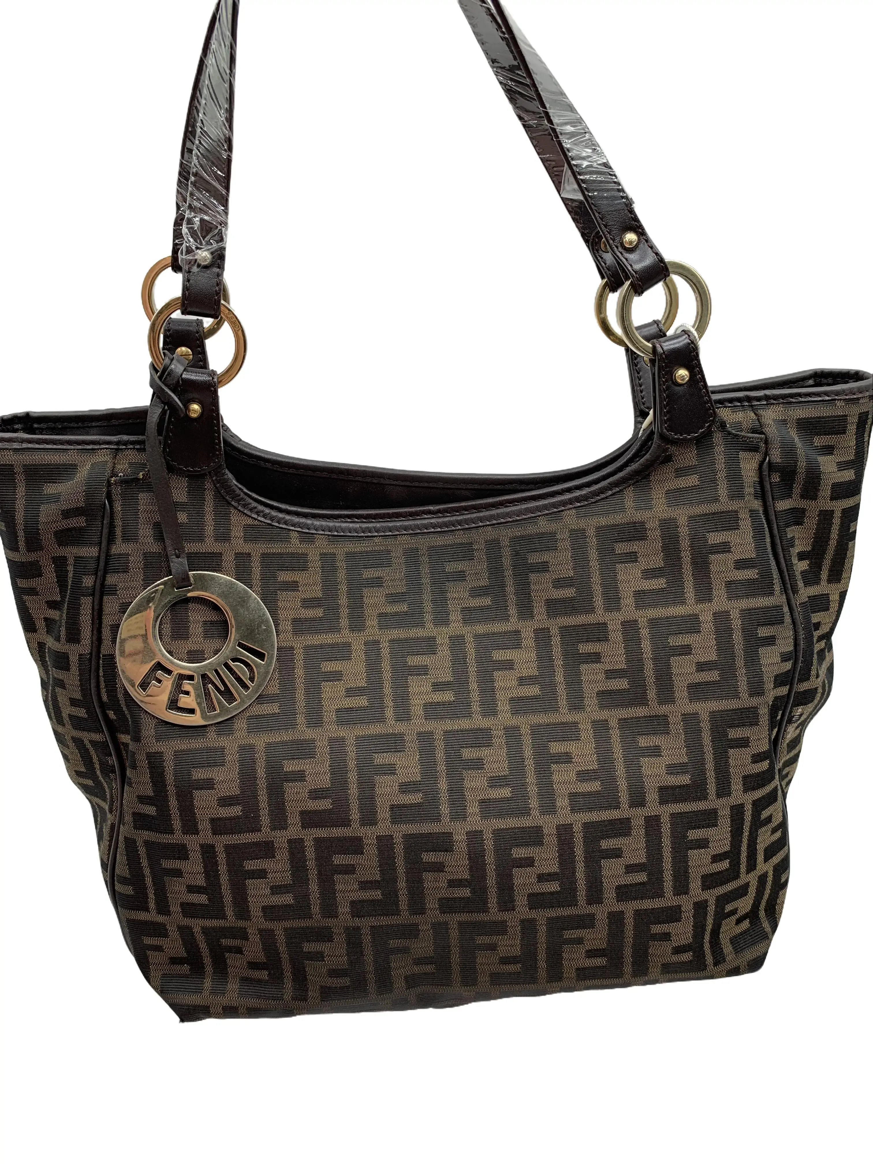 Pre-owned FENDI FF Monogram Ring Handle Daily Tote Bag/WJ05112611/2611