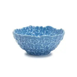 Blue Hydrangea Tidbit Bowls (food safe, dishwasher safe) - Porcelain