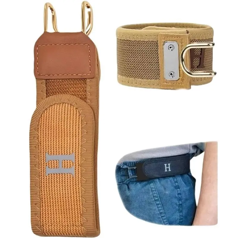 Adjustable Utility Belt with Ushaped Metal Clip Men's Heavy Duty Canvas Strap for Carpenter Mechanics Outdoor Activities