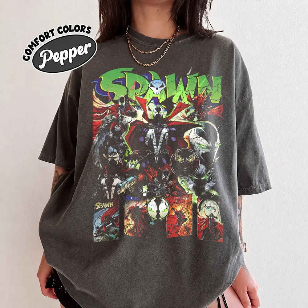 Spawn Comic Shirt, Dark Antihero Graphic Tee, Hellspawn Superhero T-Shirt, Gothic Comic Book Apparel, Retro 90s Comic Fan Shirt, Fantasy Horror Graphic Tee, Spawn Gift for Men Women, Vintage Comic Shirt