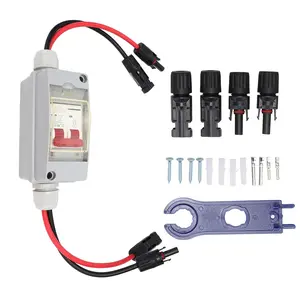 Circuit Breaker, Circuit Breaker MCB 2P DC 500V 32A Disconnect Switch with IP65 Distribution Box (with Cable and PV Connector)