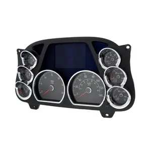 United Pacific - Chrome Center Dash 3 Gauge Cluster Bezel with Visor for Peterbilt 579