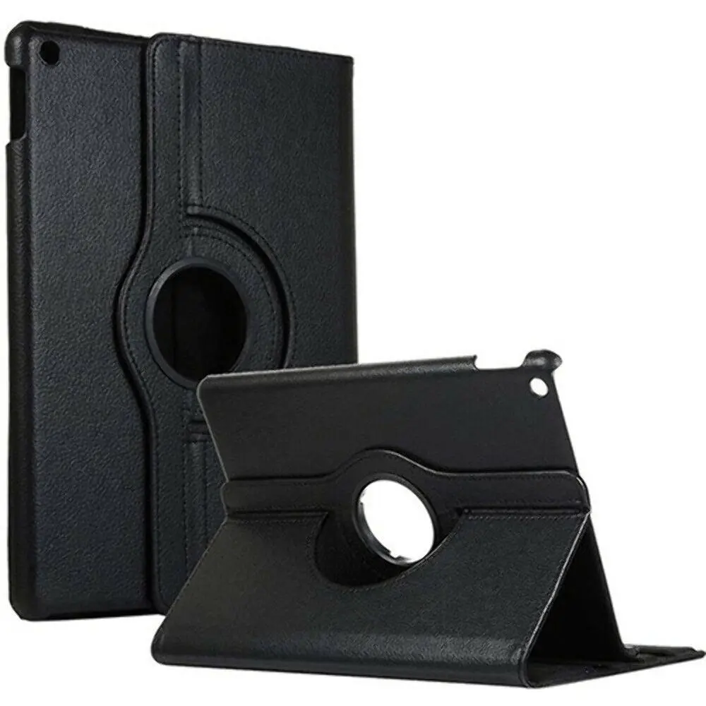 Leather 360° Rotating Portfolio Casing for iPad Air 1 (A1474) & Air 2 (A1566) - Protective Cover with Lid, Landscape View Support, Full Button & Port Access, Tablet Accessory