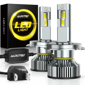 AUXITO H4 9003 LED Headlight Set, High Low Beam Bulbs 6500K Cool White Super Bright, 50000LM,Plug N Play, Long Lifespan, No Flicker,Pack of 2