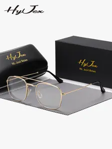 HYJEX 1 Piece Unisex Lightweight Elegant Anti Blue Light Full Frame Plano Glasses Reflecting Taste Square Frame Plano Glasses