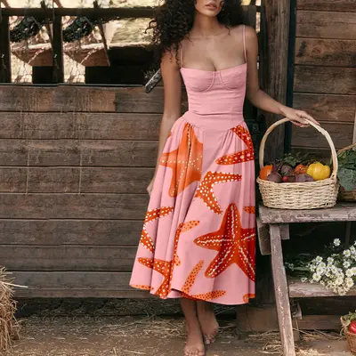 Musera Plus Size Crochet Knit Frill Hen Mini Dress Summer Vacation