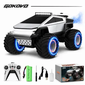 Cyber Truck Model RC Pickup Truck Toy Car 1:12 Scale Monster Truck with Lights & Sounds 4WD All-Terrain for Kids Ages 6+ Christmas Birthday Gift