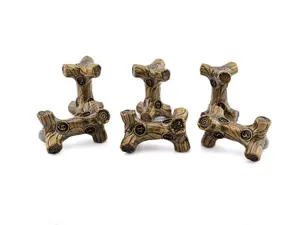 Wood Log Metal 6d6 Dice Set Timber Tree Stump RPG Dice with Intricate Bark Textures and Swirling Wood Grain Details for Dungeons & Dragons and RPGs