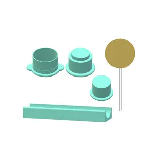 Circle Disc Stuffed Cake Pop Mold with Filling Embosser