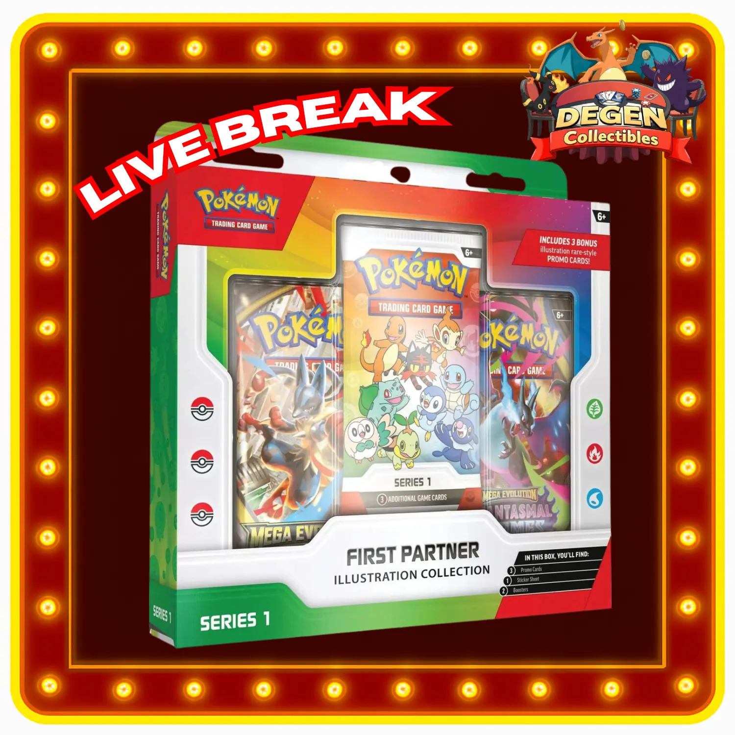 Pokemon TCG [ENG] First Partner Illustration Collection Series 1 box - LIVE RIP