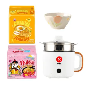 Pot Ramen Noodle gift Set  - Cheddar Cheese Ramen& Samyang Buldak Carbonara Ramen  - Popular Korean Brand - Free Gift - Koreanfood Ramen Cheesynoodles Ottogi Spicyramen Instantnoodles Koreansnack