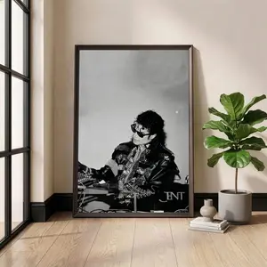 Michael Jackson Poster, Vintage Music Studio Wall Art, King of Pop Print, Black and White Photography, Retro Musician Gift, Unframed