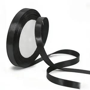 Classic Black Satin Ribbon 24.4 Meters 3/8 Inch Wide - Versatile Solid Color Fabric Ribbon for DIY Crafting, Wreath Making, Wedding Decor, Holiday Styling, Floral Arrangements, Hair Accessories, Gift Wrapping, Gift Packaging, Home Projects