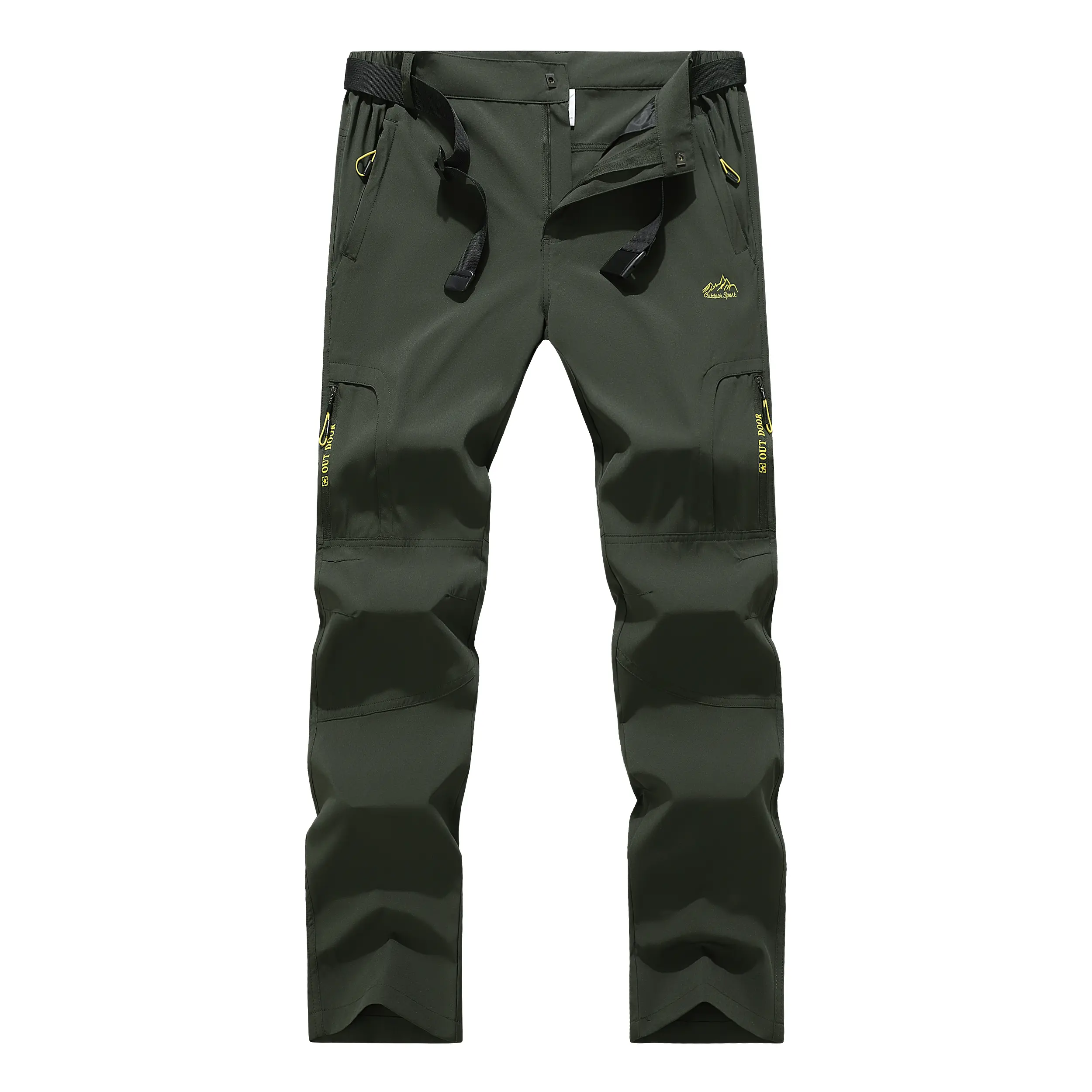 Men's Outdoor Windproof Thermal Pants - Auto-Adjusting Waistband, Multi-Zipper Pockets, Non-Stretch Fabric, Machine Washable, Adventure Dual-Purpose Body-Fitting Expandable Work Pants for Hiking, Construction, Adventure Men's Pants, Auto-Adjusting Men's P