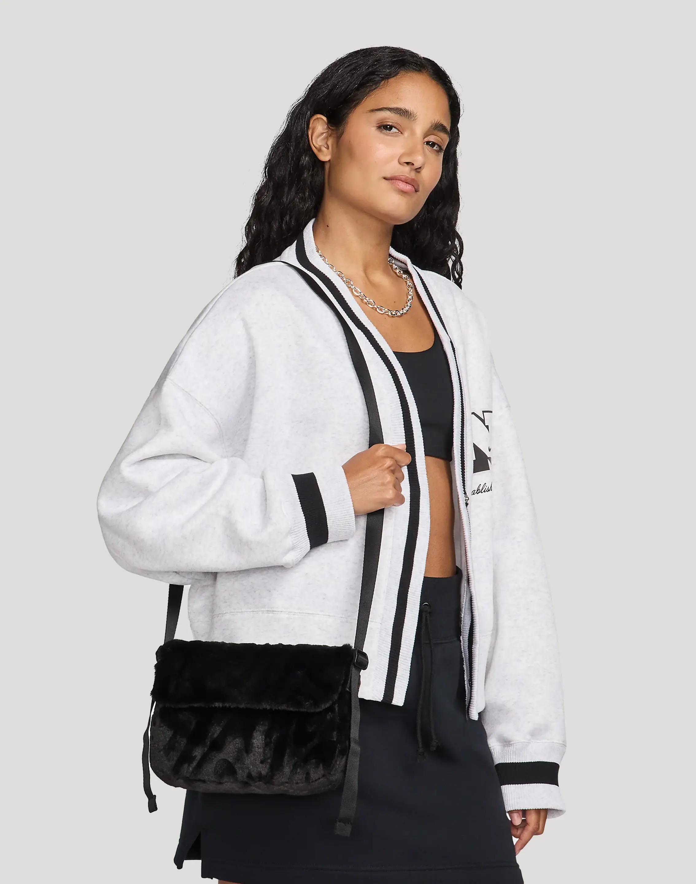 Womens Nike Futura 365 Faux Fur Crossbody Bag