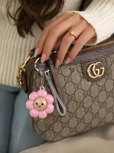 Flower Clicker Fidget Keychain | Satisfying Click Sound | Stress Relief Toy for Girls | 2 Inch Cute Backpack Charm | Anxiety Relief Gift