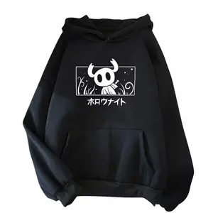 Cute Hollow Knight "Little Knight" Graphic Hooded Sweatshirt | Relaxed Fit Unisex Hoodie for Men Women, Gaming Merchandise, Valentine's Surprise Gift for Him/Her Vintage tiktok shop deals Casual Style Aesthetic Tops