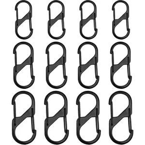 Carabiner Clip - S Type Double Gate, Multi-Functional Quick Hang Hook for Outdoor Camping, Durable & Lightweight Alloy