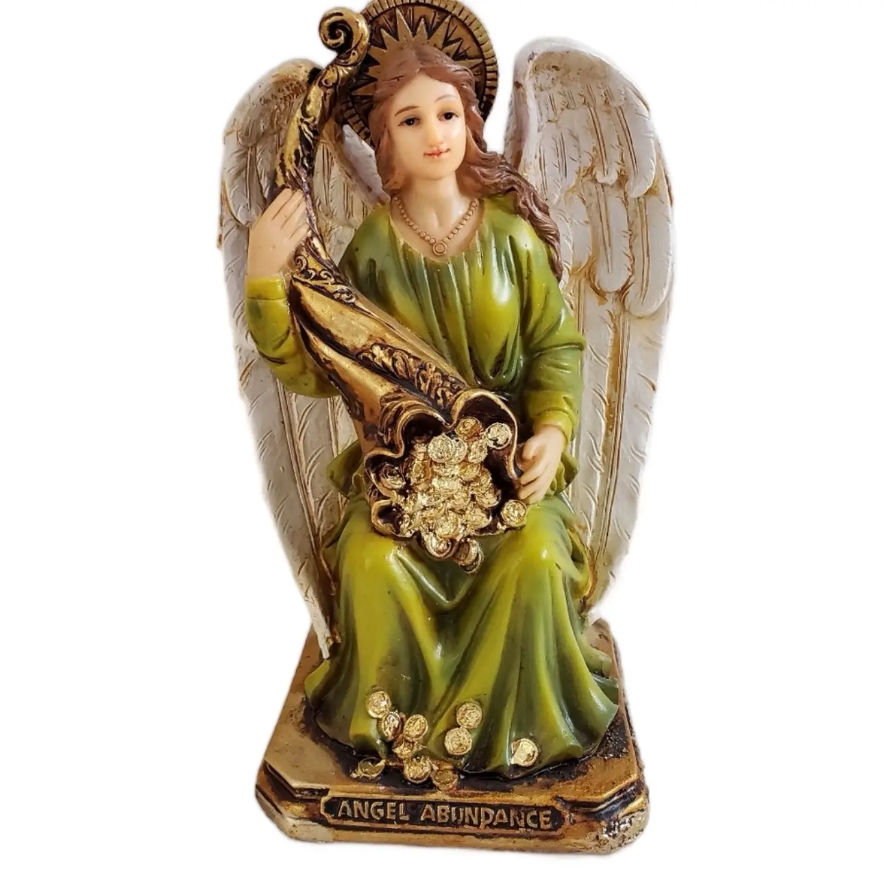 Angel of Abundance Prosperity Positive Energy Abundia Angel de la Abundancia 8” articulos religiosos