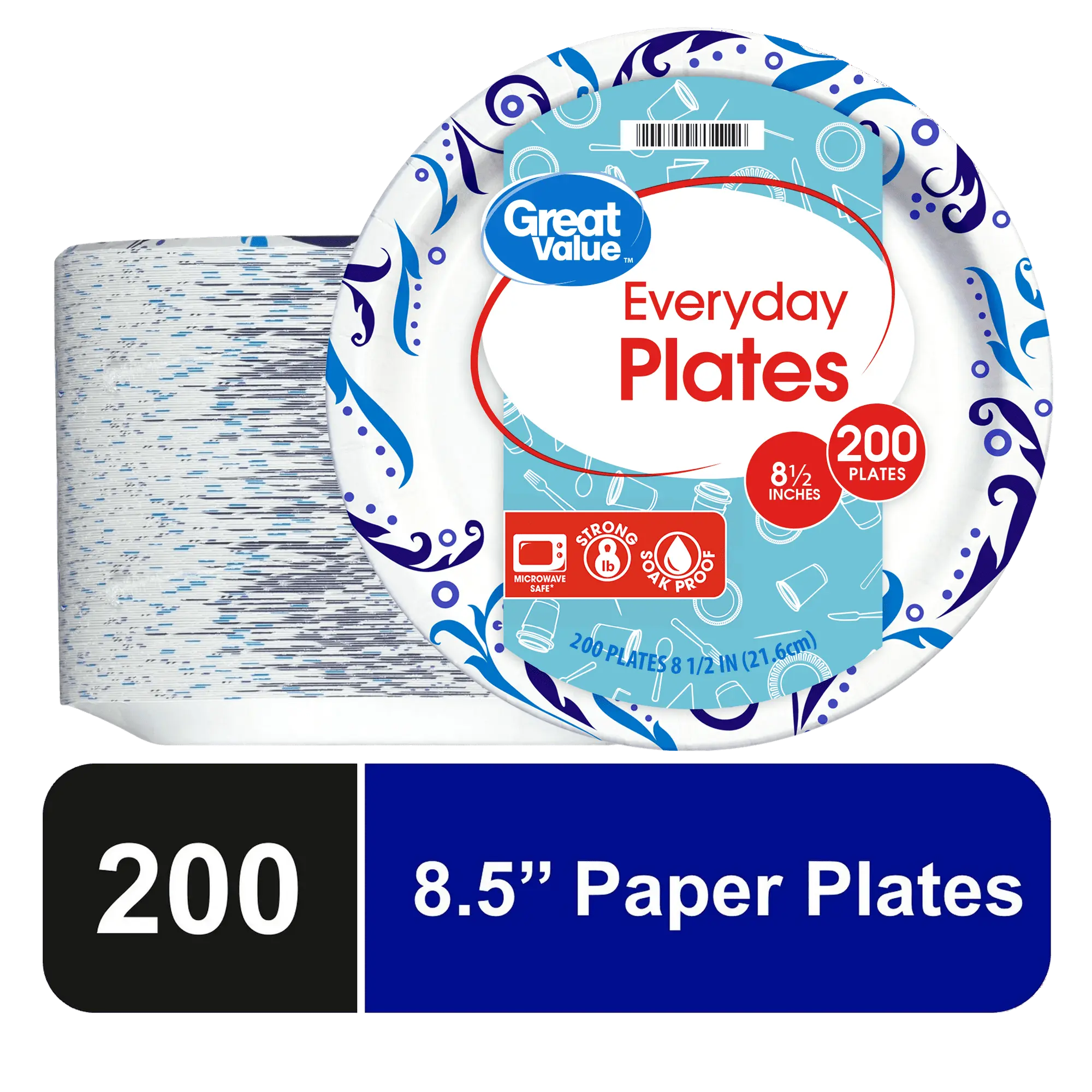 Strong and Reliable Disposable Paper Plates for Everyday Use - 200 Pack