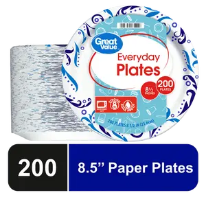 Strong and Reliable Disposable Paper Plates for Everyday Use - 200 Pack