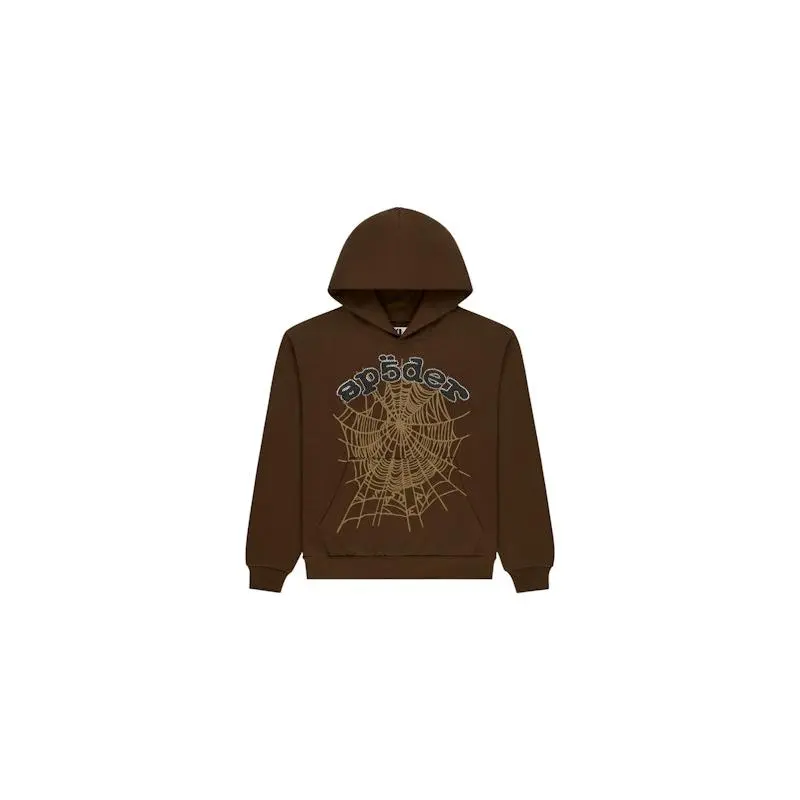 brown sp5der hoodie fits - TikTok Shop