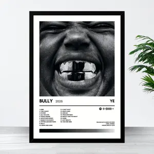 Kanye BULLY Album Poster Print | YE BULLY | Album Cover Poster | Hip Hop Wall Art | Music Room Decor