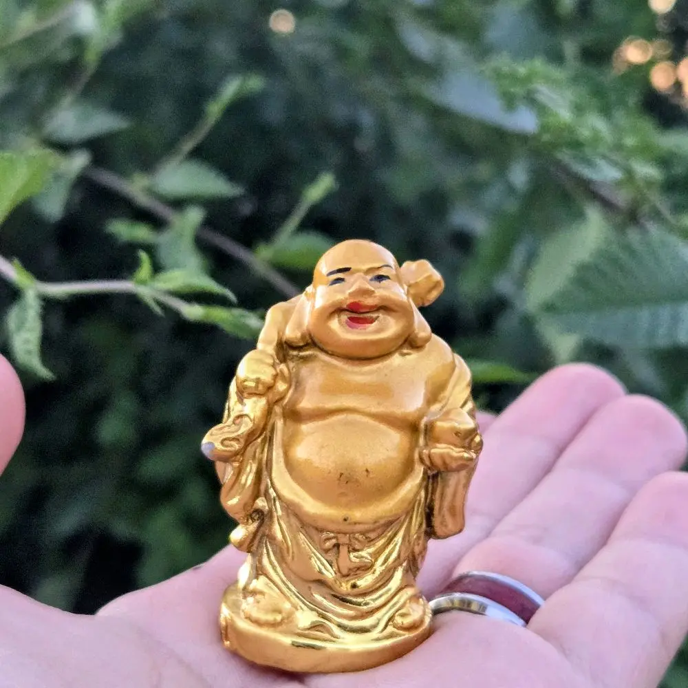 Gold Laughing Buddha statue