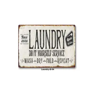 Laundry Room Tin Metal Sign, Funny Inspirational Quotes, Home Wall Decor, Perfect Gift for Mom, Dad and Friends