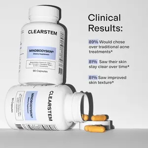 Clearstem Hormonal Acne Supplement with DIM, B5, Turmeric - 90 Capsules for Clear Skin & Hormone Balance - Natural Dietary Edible by Clearstem Healthcare