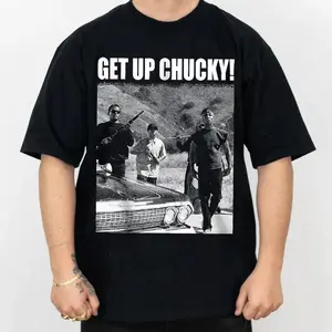 Men's Short-Sleeve Sports T-Shirt - Get Up Chucky Old Movie Themed, Chicano Cholo Gangster Clothing