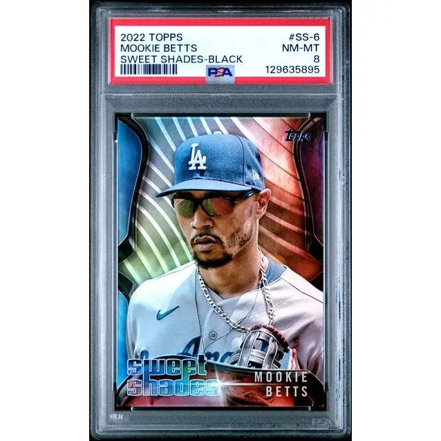 2022 Topps #SS-6 Mookie Betts Sweet Shades Black PSA 8 NM-MT /299